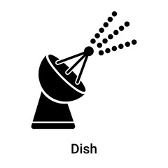 Dish Signal icon vector sign and symbol isolated on white background, Dish Signal logo concept