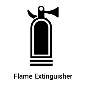 Flame Extinguisher icon vector sign and symbol isolated on white background, Flame Extinguisher logo concept