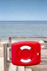 lifebuoy on pier