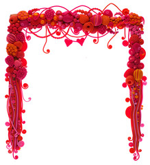 Plasticine texture in the form of a flower clearing