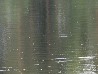 Finnischer See an einem Regentag