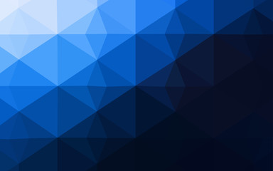 Dark BLUE vector shining triangular cover.