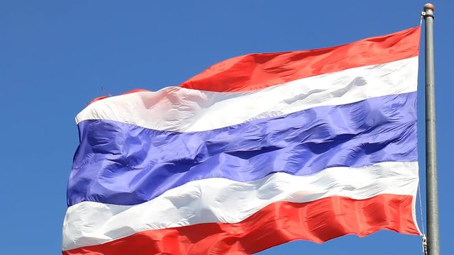 Thailand flag over sky