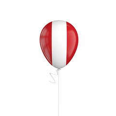 Obraz premium Peru flag balloon on a string. 3D Rendering