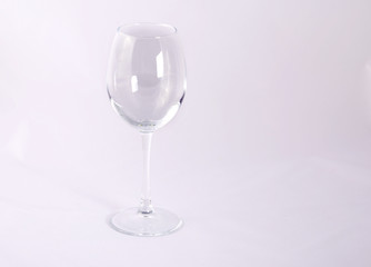  transparent empty glass on a long leg