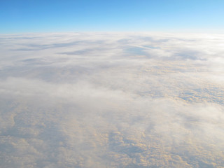 Blue sky over the clouds