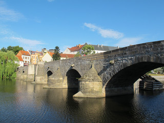 Obraz premium Pisek city. The oldest stone bridge in the Czech Republic
