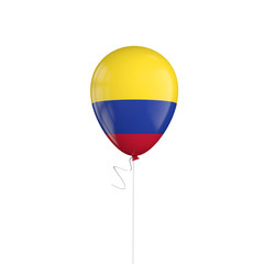 Colombia flag balloon on a string. 3D Rendering © ink drop