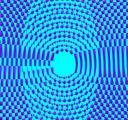 Wave interference blue and purple 3D illustration 1. Collection.