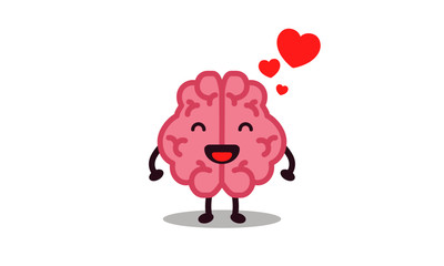 Brain Cartoon Vector Illustration