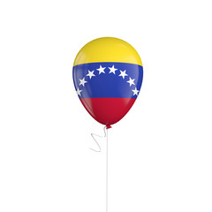 Venezuela flag balloon on a string. 3D Rendering
