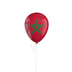 Morocco flag balloon on a string. 3D Rendering © ink drop