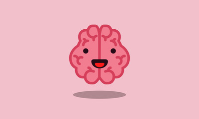 Brain Cartoon Vector Illustration