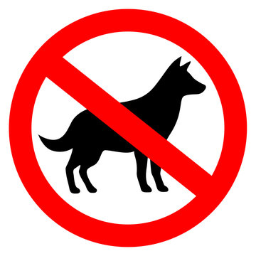 No dog allowed vector sign