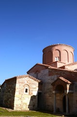 Obraz premium Albanie : Monastère Ardenika et église de la Vierge Theodokos (Apollonia d’Illyrie) 