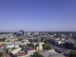 Fototapeta na wymiar Scenic summer aerial panorama of the Old Town in Tallinn, Estonia
