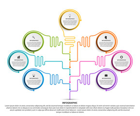 Vector infographic for business presentations or information banner.
