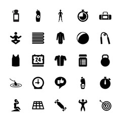 Collection of 25 sport filled icons