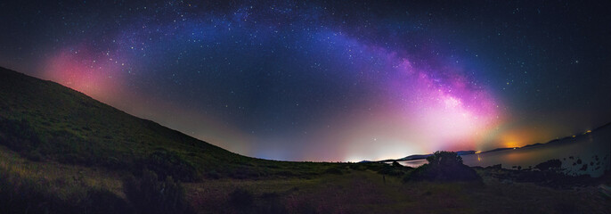 Panoramic view of Milkyway with beautiful dreamy look
