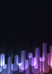 blue violet melt overlap bubble in dark background, layer motion backdrop, simple technology template, vector illustration