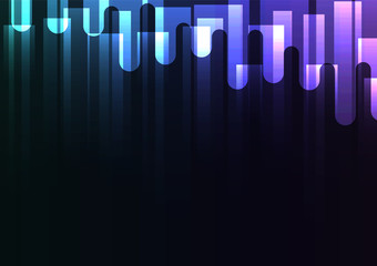 blue melt overlap square in dark background, layer motion backdrop, simple technology template, vector illustration