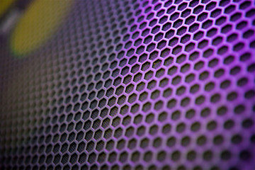 Background image with a three-dimensional hexagonal texture.