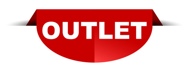 red vector round banner outlet