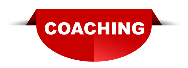 red vector round banner coaching