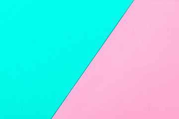 Pink and turquoise color paper texture background. Trend colors, geometric paper background. Colorful of soft paper background.