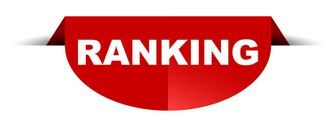 red vector round banner ranking