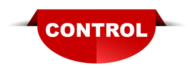 red vector round banner control