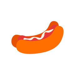 Hot dog icon vector sign and symbol isolated on white background, Hot dog logo concept