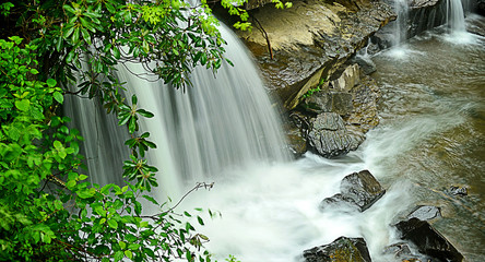 Beautiful Cascading Waterfall Close Up