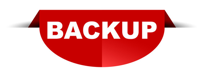 red vector round banner backup