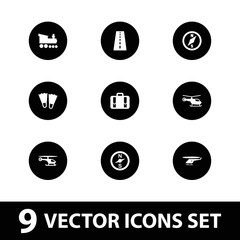 Collection of 9 trip filled icons