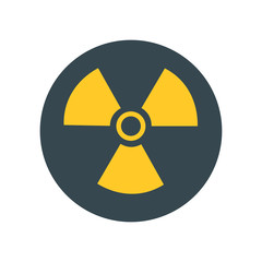 Fototapeta premium Nuclear icon vector sign and symbol isolated on white background, Nuclear logo concept