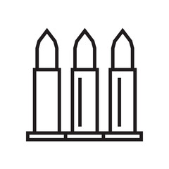 Bullets icon vector sign and symbol isolated on white background, Bullets logo concept