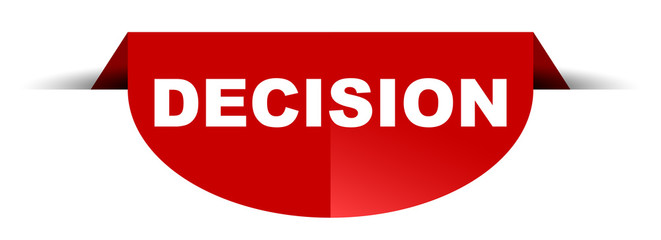 red vector round banner decision