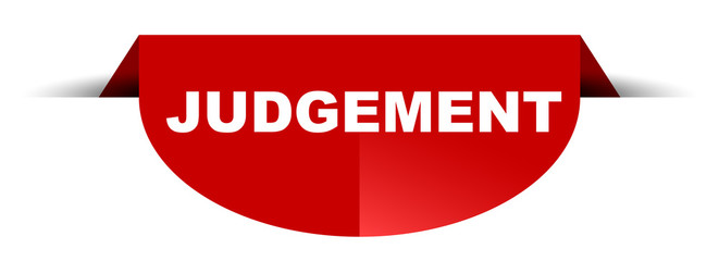 red vector round banner judgement