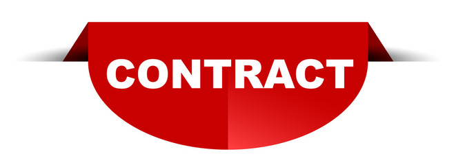 red vector round banner contract