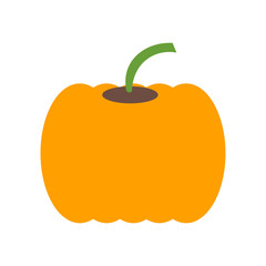 Pumpkin icon vector sign and symbol isolated on white background, Pumpkin logo concept