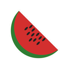 Watermelon icon vector sign and symbol isolated on white background, Watermelon logo concept