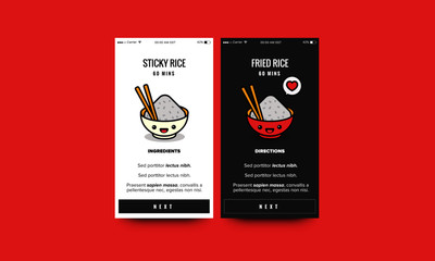 Rice Menu with Bowl Chopsticks Where and When Details
