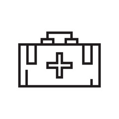 First aid icon vector sign and symbol isolated on white background, First aid logo concept