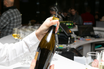 champagne bottle open
