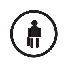 Business sign icon vector sign and symbol isolated on white background, Business sign logo concept