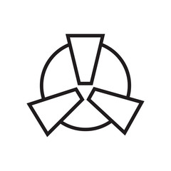 Toxic icon vector sign and symbol isolated on white background, Toxic logo concept