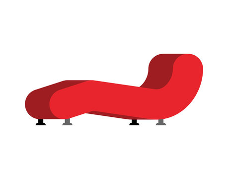 Sofa Therapist Isolated. Couch Psychologist. Vector Illustration.