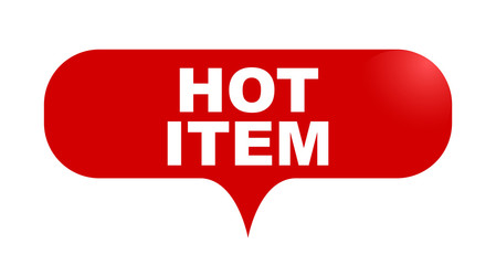 red vector bubble banner hot item