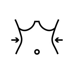 Body icon vector sign and symbol isolated on white background, Body logo concept